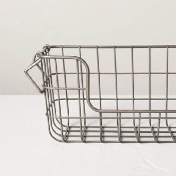 Hearth & Hand Magnolia‎ Small Wire Storage Stacking Basket Pewter - Small - Picture 4 of 6